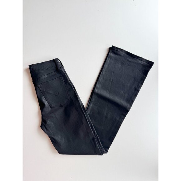HUDSON Barbara Noir Coated Black Stretch High Rise Bootcut Jeans, Size 29 - Picture 5 of 16